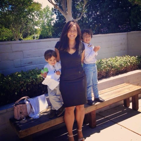 Grandparents come to visit.